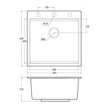 Превью картинка Кварцевая мойка EMAR EMQ-1520.Q Морион #9