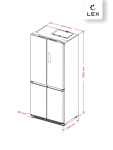 Превью картинка  Холодильник side by side Lex LCD485StGIDBI полувстраиваемый холодильник #11