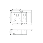 Превью картинка Металлическая мойка Omoikiri Akisame 78-2-L-LG нерж. сталь/светлое золото #2