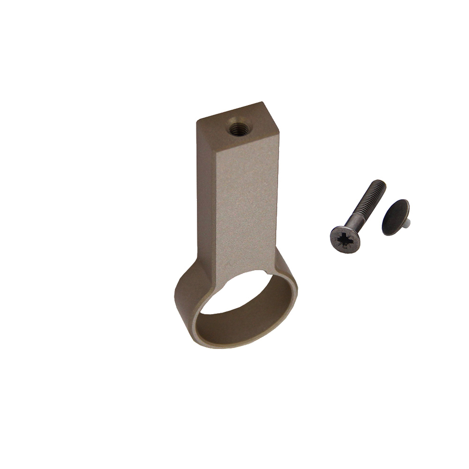 Фото Duslar Проходной держатель для круглой штанги RAIN, крепление к полке, бронза