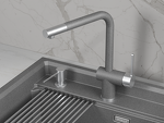 Превью картинка Смеситель для кухни GRANULA 5017, ГРАФИТ #1