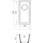 Превью картинка Гранитная мойка Omoikiri Kata 20-U-SA Artgranit/бежевый #2