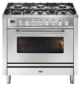 Картинка ILVE P096DWE3/SS нержавеющая сталь (фурн. сатинированная сталь)