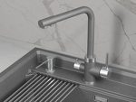 Превью картинка Смеситель для кухни GRANULA 5015, ГРАФИТ #1
