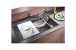 Превью картинка Гранитная мойка Blanсo AXIA III 6 S SILGRANIT PuraDur белый чаша справа, доска стекло c кл.-авт. InFino #3
