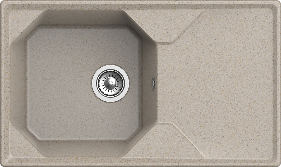 Фото Мраморная мойка GranFest UNIQUE 840L Песочный