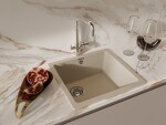 Превью картинка Гранитная мойка Rivelato BERKANA 45 подст.монтаж 1-чаш 485*455 Жасмин 701 #3