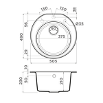 Превью картинка Гранитная мойка Omoikiri Miya 50-R-CH Tetogranit/шампань #2
