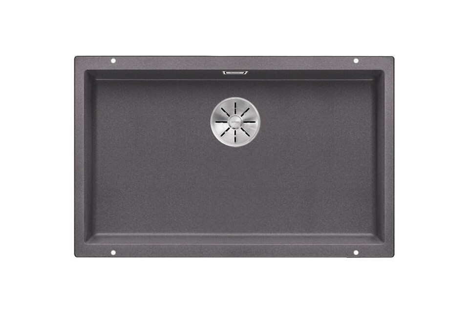 Фото Гранитная мойка Blanсo SUBLINE 700-U SILGRANIT PuraDur темная скала с отв.арм. InFino