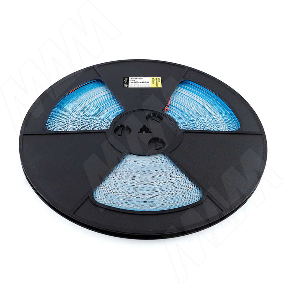Фото PULSE Лента светодиодная 2835/120, 12V, 50 м, основание 5 мм, нейтральный белый 4000К, IP20, 9.6W/1м (LS12-2835NW-9.6-5-50)