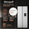 Превью картинка  Холодильник side by side Weissgauff WSBS 600 W NoFrost Inverter Water Dispenser #2