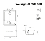 Превью картинка Кварцевая мойка Weissgauff WG 58002 Beige #3