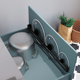 Картинка Duslar Держатель для хранения крышек, выдвижной фасад от 800 мм, черный