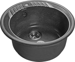 Превью картинка Мраморная мойка GranFest RONDO 520 Графит #1