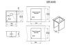 Превью картинка Металлическая мойка GRANULA 4445U, ГРАФИТ МАТОВЫЙ, стальная кухонная мойка #3