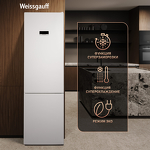 Превью картинка Холодильник с нижней морозилкой Weissgauff WRK 2010 D Inverter NoFrost White Soft Close #12