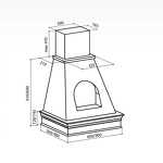 Превью картинка Вытяжка с багетом Lex ANCONA 600 White #9