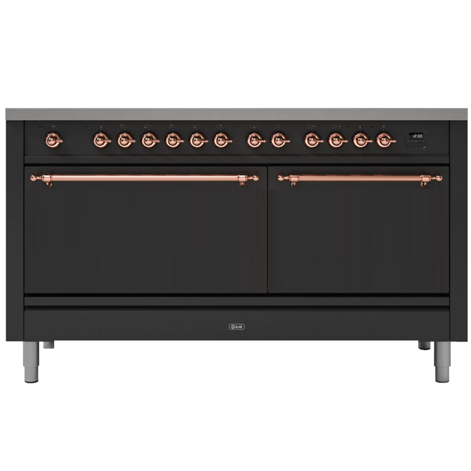 Фото Центр варочный ILVE P15SDQNE3/MGP матовый графит (фурн. медь)