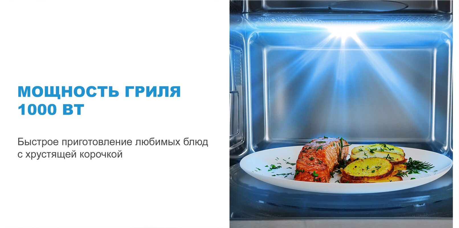Преимущества Печь микроволновая встраиваемая Midea MI10250GW