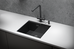 Превью картинка Металлическая мойка GRANULA 5045U, ЧЕРНЫЙ МАТОВЫЙ #1