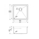 Превью картинка Металлическая мойка Omoikiri Taki 44-U/IF-IN нерж. сталь/нержавеющая сталь #2
