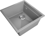 Превью картинка Гранитная мойка Rivelato LINO 454-L 1-чаш 450*440 grigio metallizzato #2