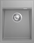 Превью картинка Гранитная мойка Rivelato TESORO 405 1-чаш 400*510 grigio metallizzato #1