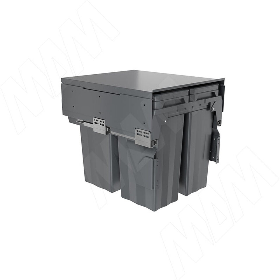 Фото PULSE PROBOX F45 Система сортировки и хранения, 3 емкости (2x13+1x28), креп. фасада, полн.выдв., плавн.закр., крышка-полка, графит (MBN453-54DGMID)