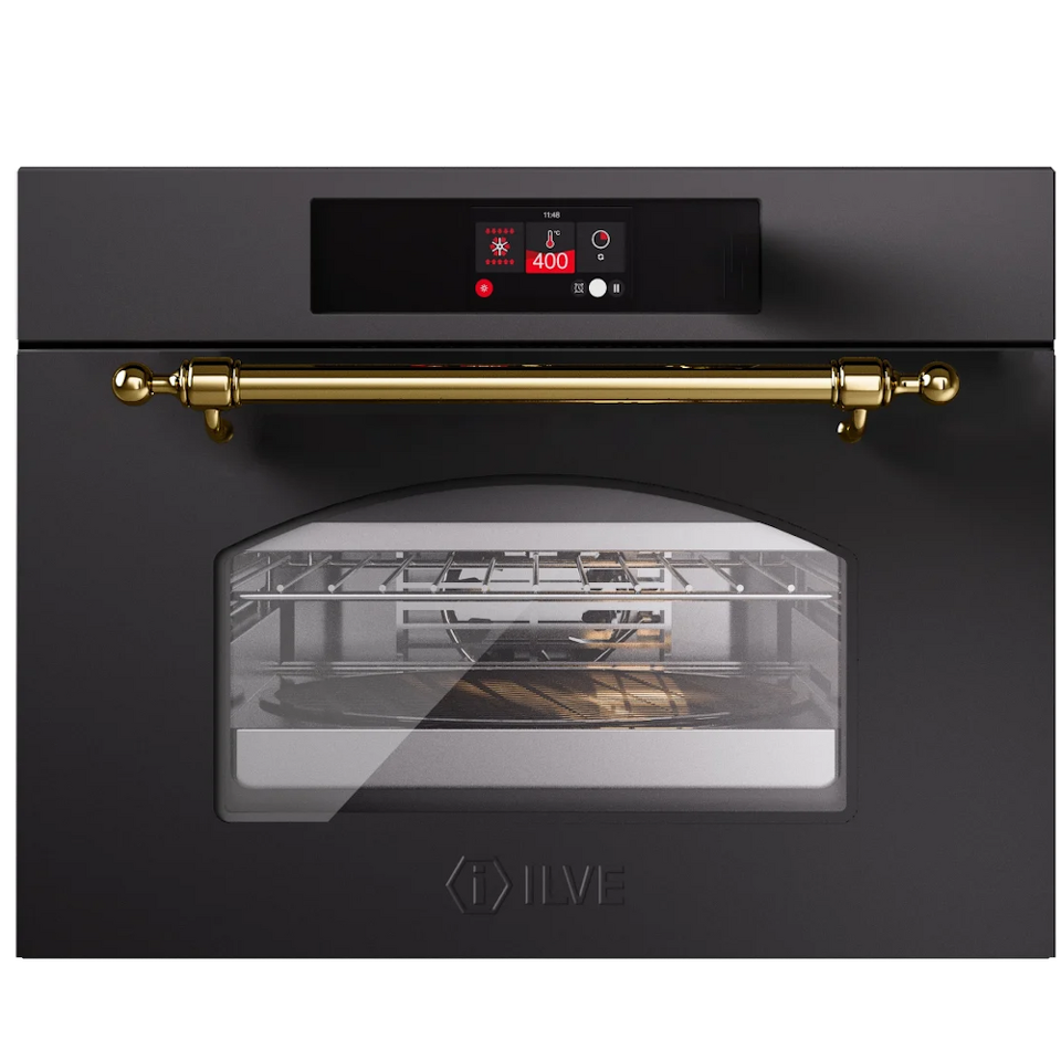 Фото Электрический духовой шкаф ILVE 645NTZ41/MGG матовый графит (фурн.латунь)