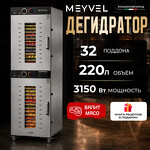 Превью картинка Сушилка для овощей и фруктов Дегидратор Meyvel MDH32-1S2 (Inox) #31