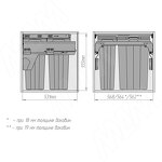 Превью картинка PULSE PROBOX MAX F60 Система сортировки и хранения, 4 емкости (2x15+2x27), креп. фасада, полн.выдв., плавн.закр., графит (MBN604-84DGMAX) #9