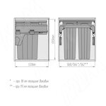 Превью картинка PULSE PROBOX F60 Система сортировки и хранения, 2 емкости (2x33), креп. фасада, полн.выдв., плавн.закр., крышка-полка, графит (MBN602-66DGMID) #6