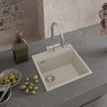 Превью картинка Гранитная мойка Rivelato TESORO 505-L 1-чаш 500*510 Топаз 703 #3