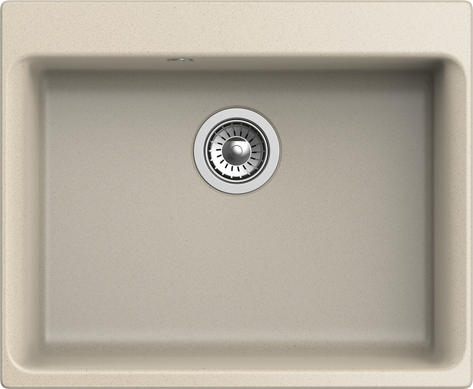 Фото Кварцевая мойка Rivelato AXEL 60 1-чаша 630*520мм beige scuro