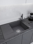 Превью картинка Кварцевая мойка EMAR EMQ-1780.Q Антрацит #5
