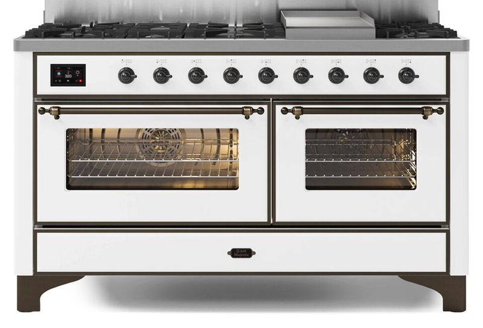 Фото Центр варочный ILVE M15FDNE3/WHB белый (фурн. бронза)