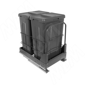 Картинка PULSE MOVEBOX F40 Система сортировки и хранения, платформа, 2 емкости (2x21), полн.выдв., плавн.закр., графит (WRB402-42DGPFS)