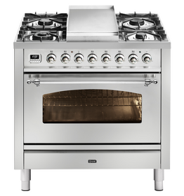 Картинка ILVE P09FDNE3/SSC нержавеющая сталь (фурн. хром)