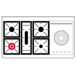 Превью картинка Центр варочный ILVE M12SDNE3/SSC нержавеющая сталь (фурн. хром) #2