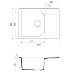 Превью картинка Гранитная мойка Omoikiri Yonaka 65-BL Artgranit/черный #2