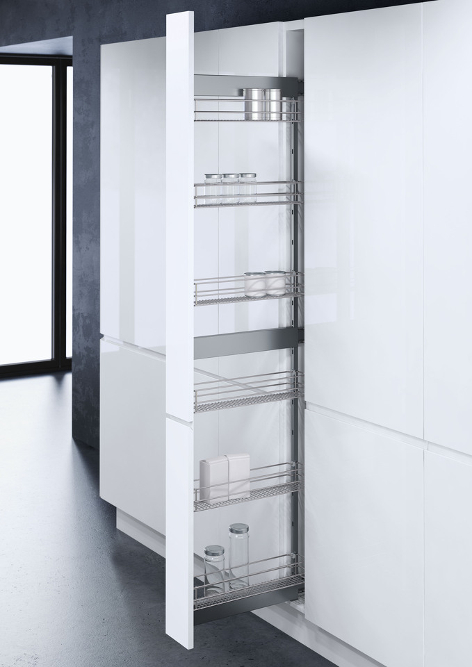 Фото Vauth-Sagel Система SAPHIR-2, выдвижной фасад 200 мм, высота 1814 мм, хром