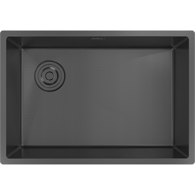 Картинка Rivelato RINOX 6444 UN-L PVD черный нерж.сталь 1 чаша 640*440*200 мм