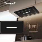 Превью картинка Полновстраиваемая вытяжка Weissgauff Aura 456 Touch Black Glass #2