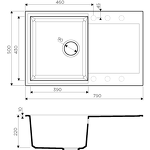 Превью картинка Гранитная мойка Omoikiri Sakaime 79-BL Tetogranit/черный #2