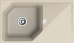 Превью картинка Кварцевая мойка Rivelato LOCUS 85 1-чаш 850*500 beige scuro #1