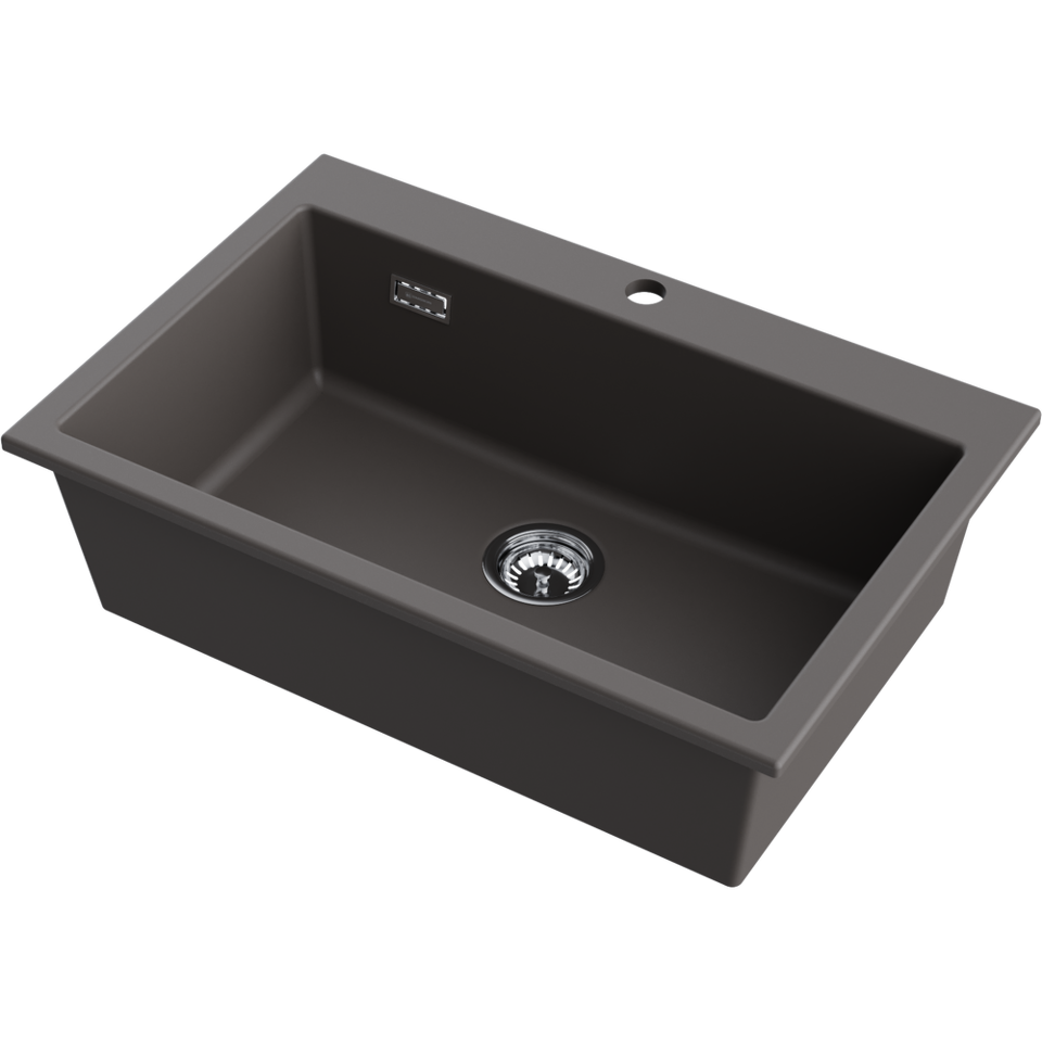 Фото Omoikiri Omishima 76-SG Matt Natceramic/stone grey матовый
