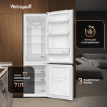 Превью картинка Холодильник с нижней морозилкой Weissgauff WRK 180 Total NoFrost White #3