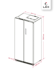 Превью картинка  Холодильник side by side Lex LSB458StGIDBI полувстраиваемый холодильник #11