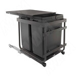Превью картинка Vibo KOMBI 2.0 M45W Система сортировки и хранения, 2 емкости (30л+30л), креп. фасада, полн.выдв., плавн.закр., направл. Nova Pro, крышка-полка (KOMBI2GME452SCGMRF) #2