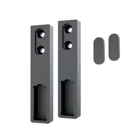 Картинка Duslar Комплект держателей с заглушками для прямоугольных штанг NAPPA, POLA и REKS, антрацит